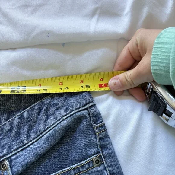 Vintage 90s Y2K Low Rise Denim Jeans Womens Size 4 Slim Fit Grunge Indie - Picture 5 of 8